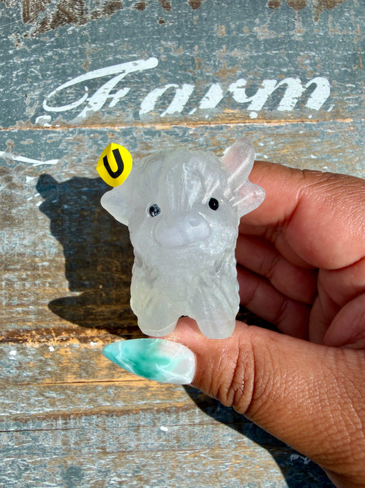 Adorable Yttrium Fluorite Highland Cow | Opt U
