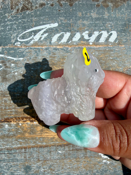 Adorable Yttrium Fluorite Highland Cow | Opt U
