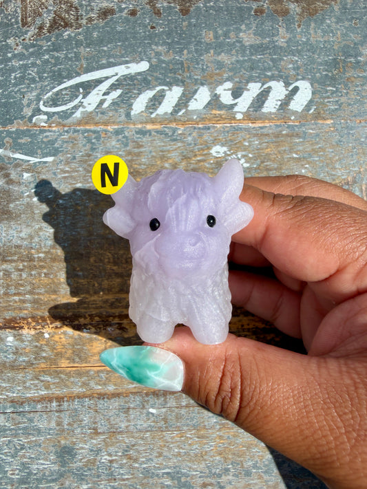 Adorable Yttrium Fluorite Highland Cow | Opt N