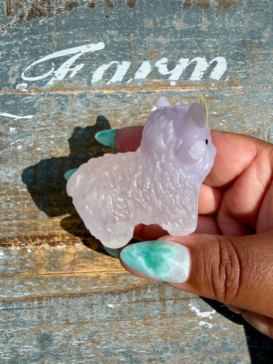 Adorable Yttrium Fluorite Highland Cow | Opt N