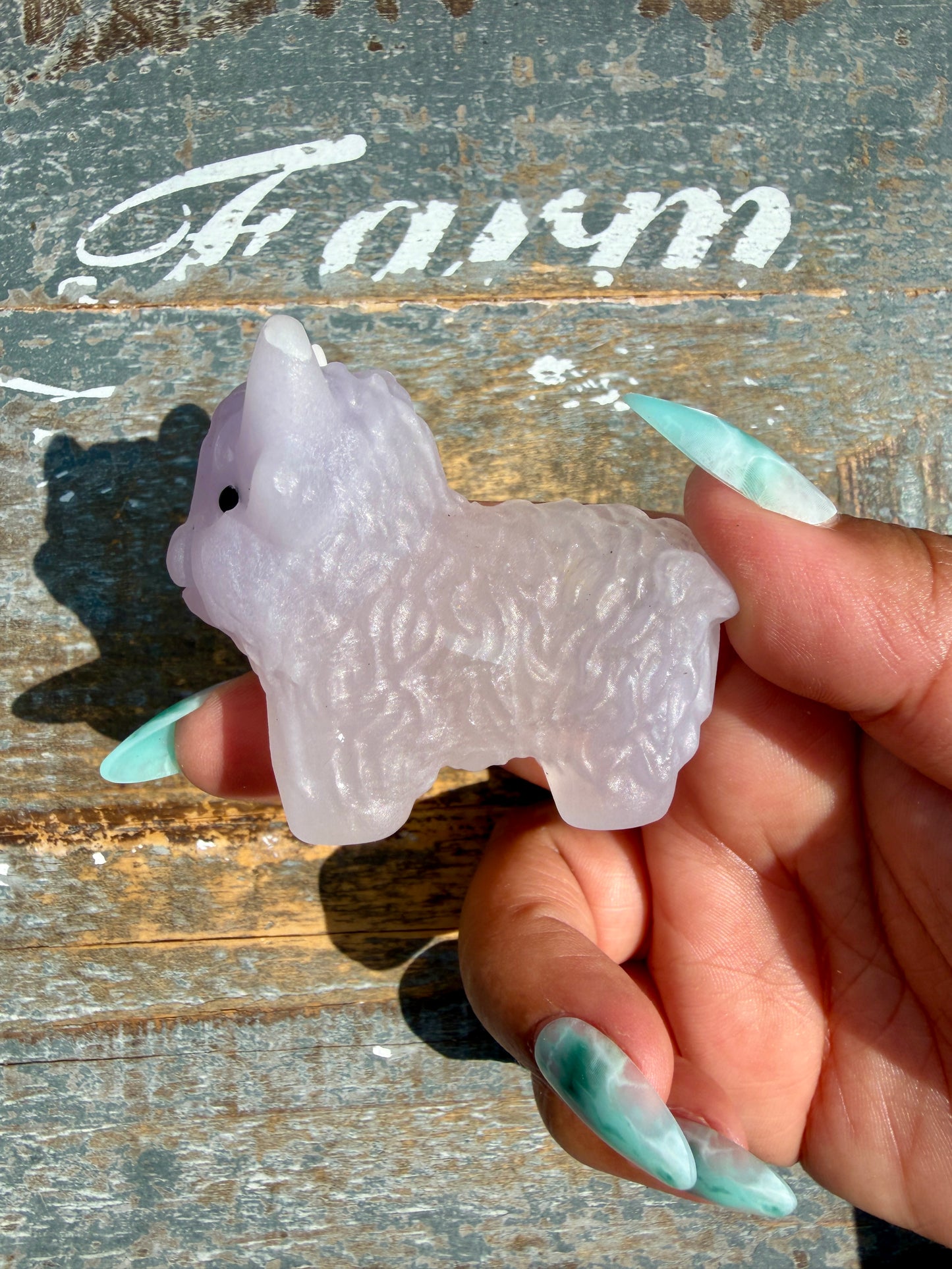 Adorable Yttrium Fluorite Highland Cow | Opt N