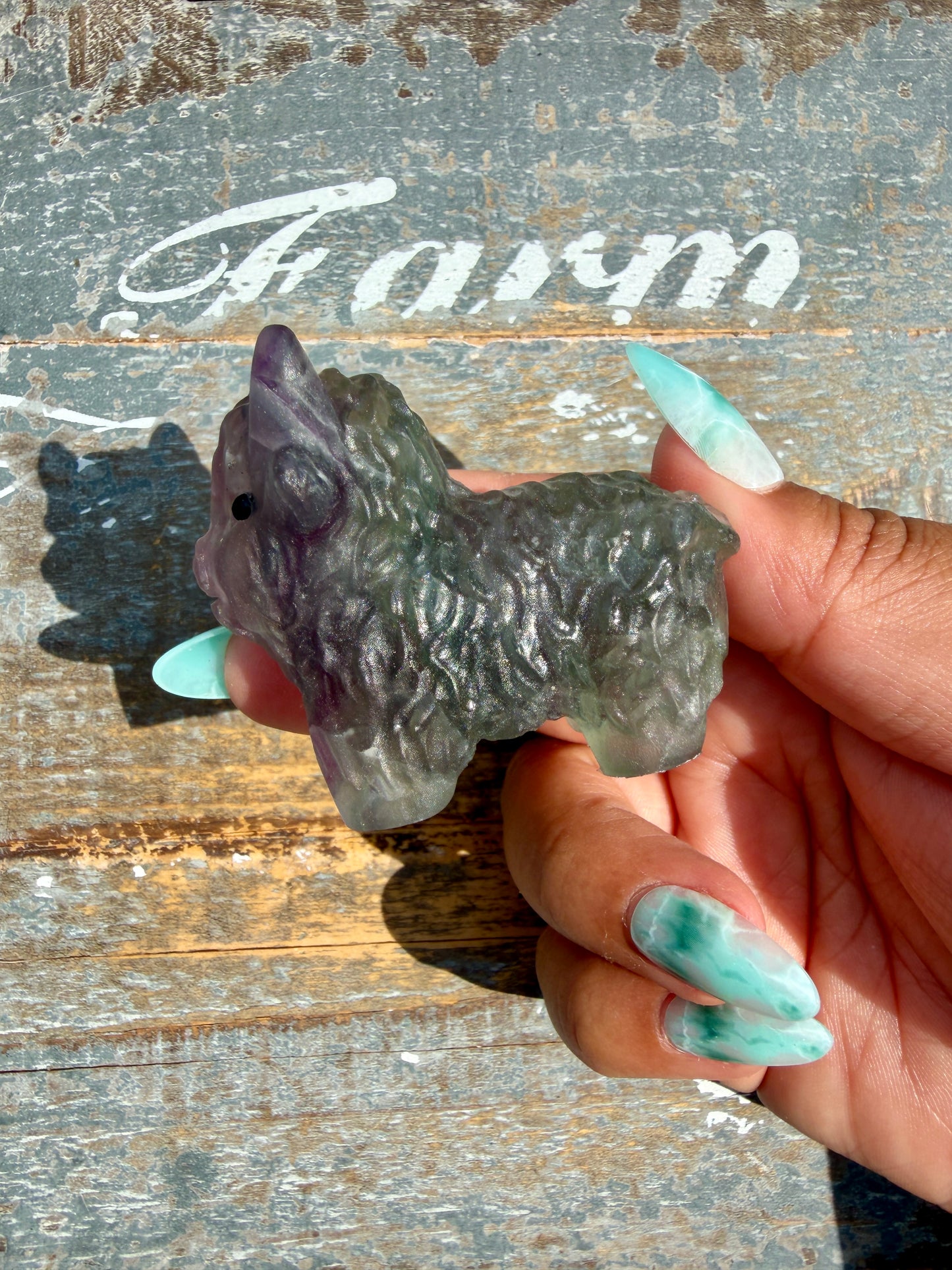 Adorable Yttrium Fluorite Highland Cow | Opt L