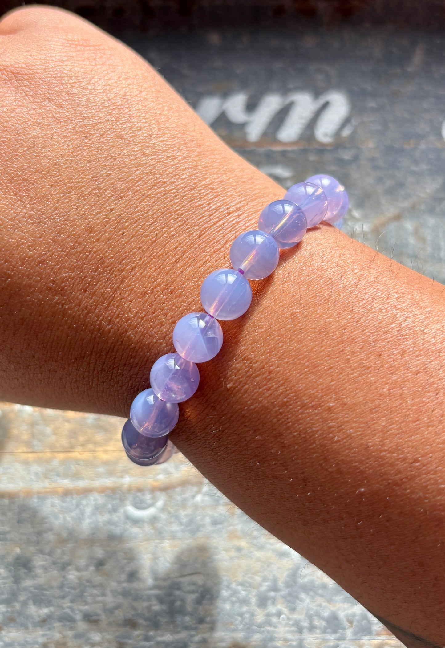 Gorgeous AAA Dark Lavender Moon Quartz Bracelet