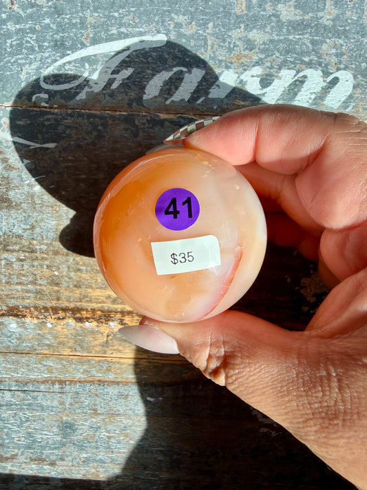 Gorgeous Carnelian/Orca Agate Sphere | Opt 41