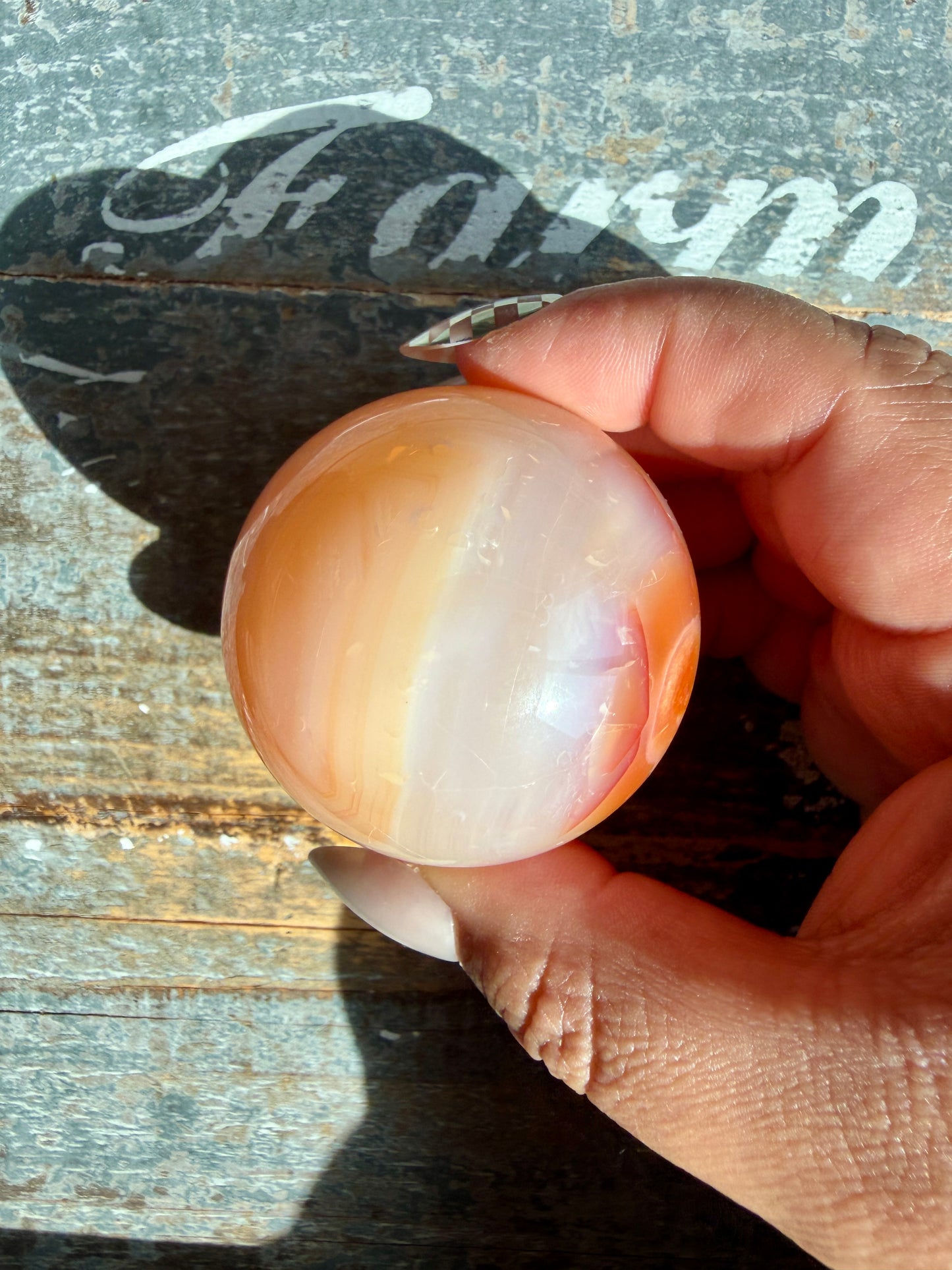 Gorgeous Carnelian/Orca Agate Sphere | Opt 41