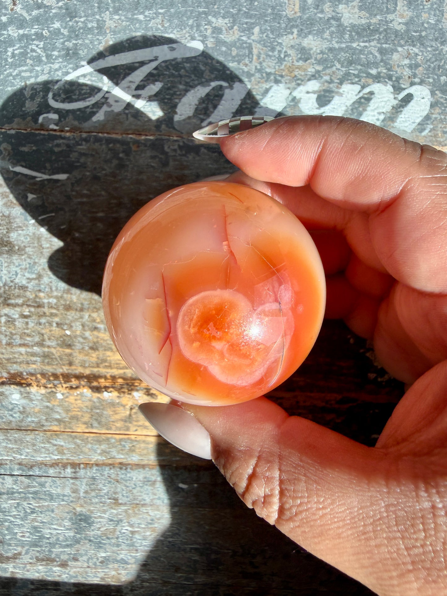 Gorgeous Carnelian/Orca Agate Sphere | Opt 41