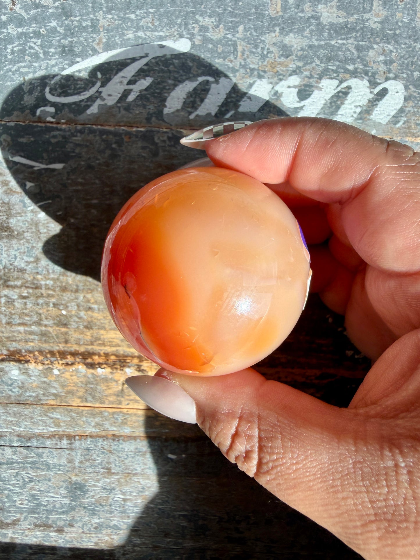 Gorgeous Carnelian/Orca Agate Sphere | Opt 41