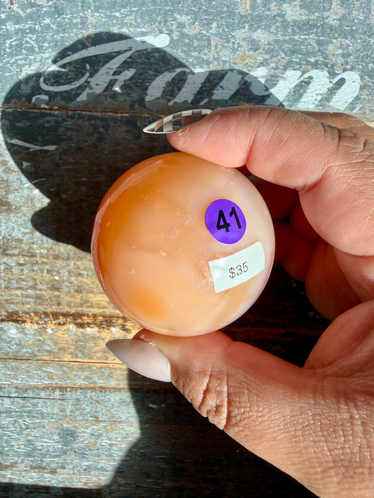 Gorgeous Carnelian/Orca Agate Sphere | Opt 41