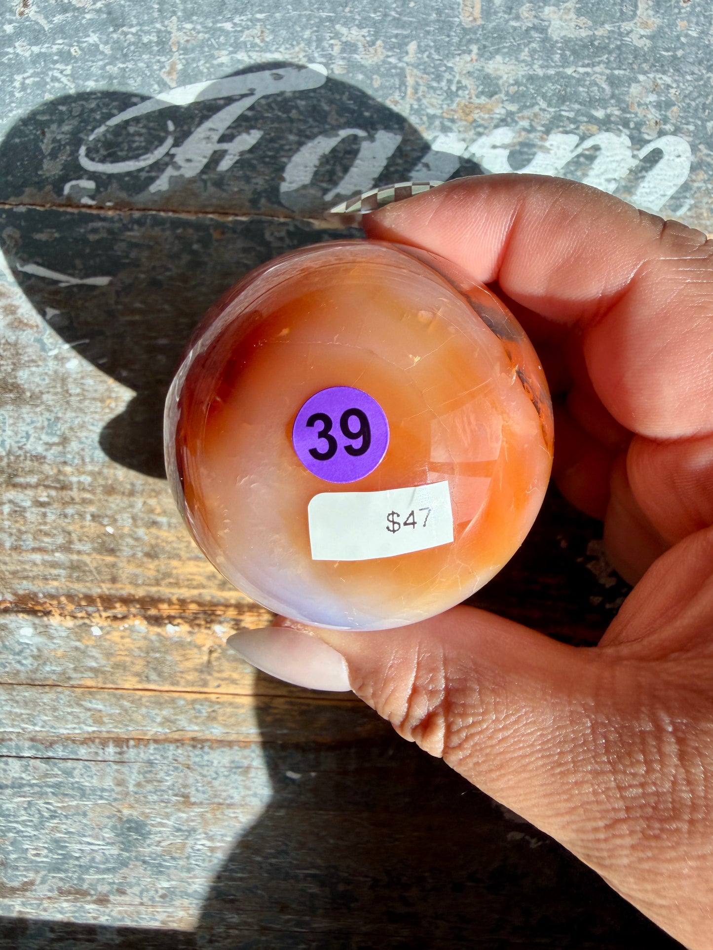 Gorgeous Carnelian/Orca Agate Sphere | Opt 39