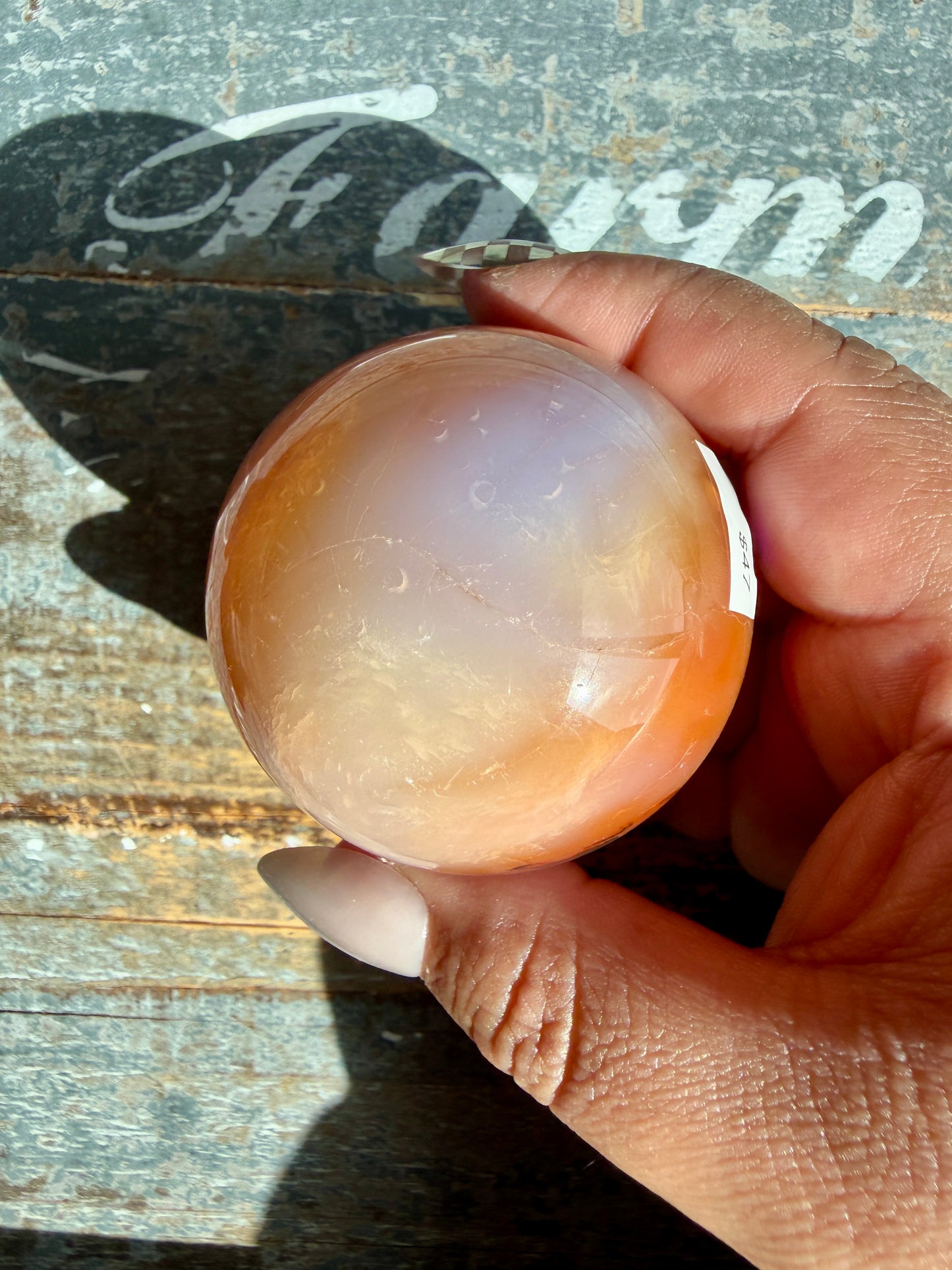 Gorgeous Carnelian/Orca Agate Sphere | Opt 39