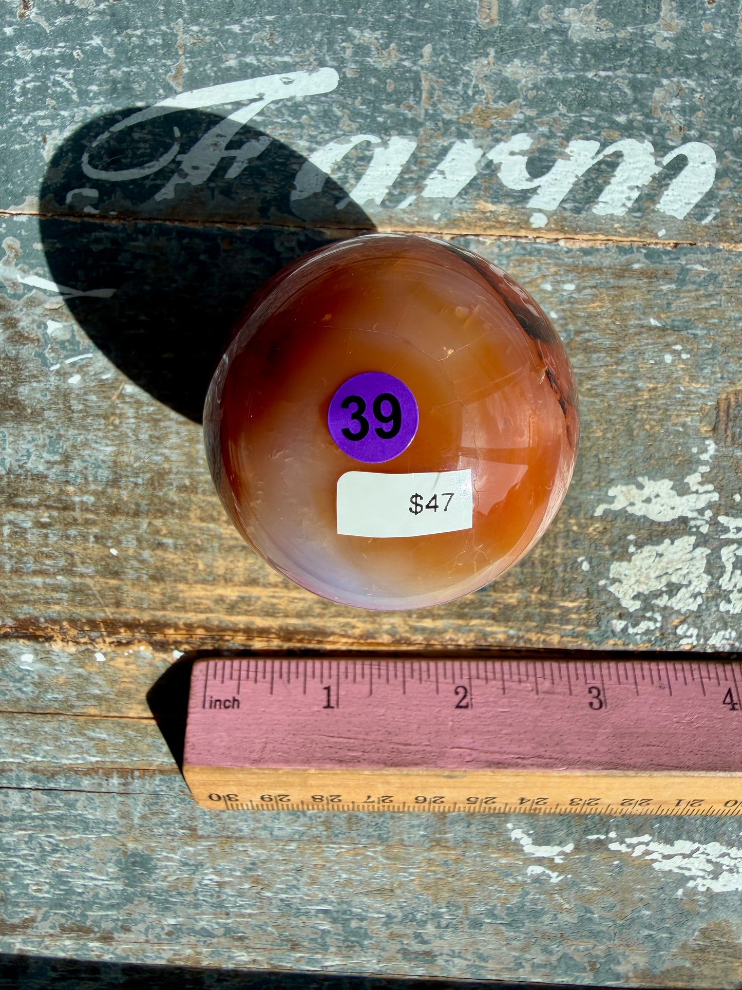 Gorgeous Carnelian/Orca Agate Sphere | Opt 39