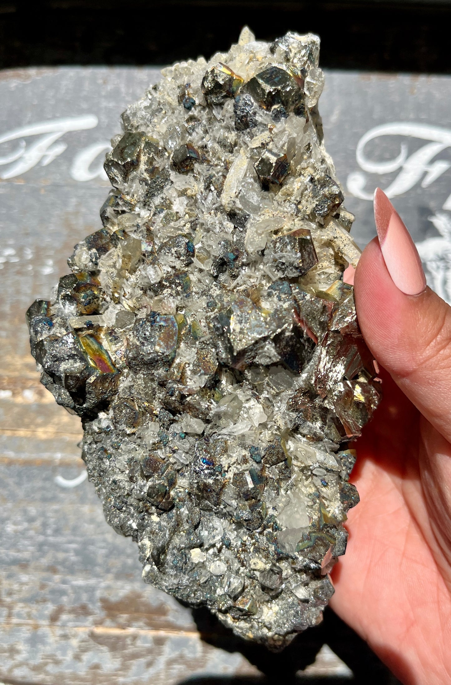 Gorgeous Natural Rainbow Pyrite *RARE Collectors Piece