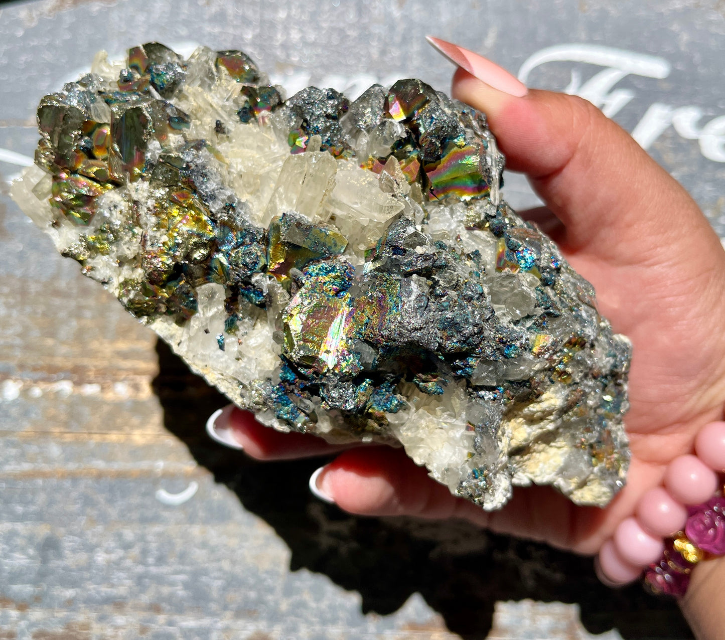 Gorgeous Natural Rainbow Pyrite *RARE Collectors Piece