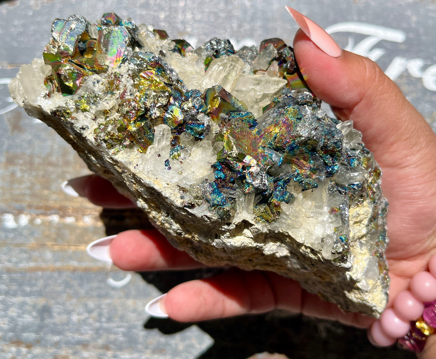 Gorgeous Natural Rainbow Pyrite *RARE Collectors Piece