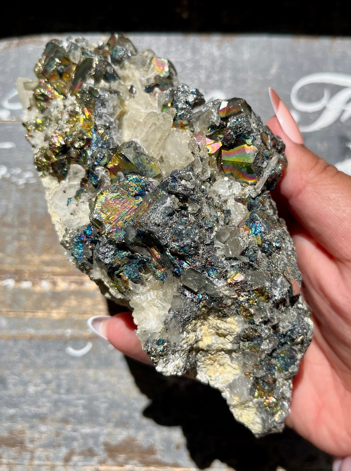 Gorgeous Natural Rainbow Pyrite *RARE Collectors Piece