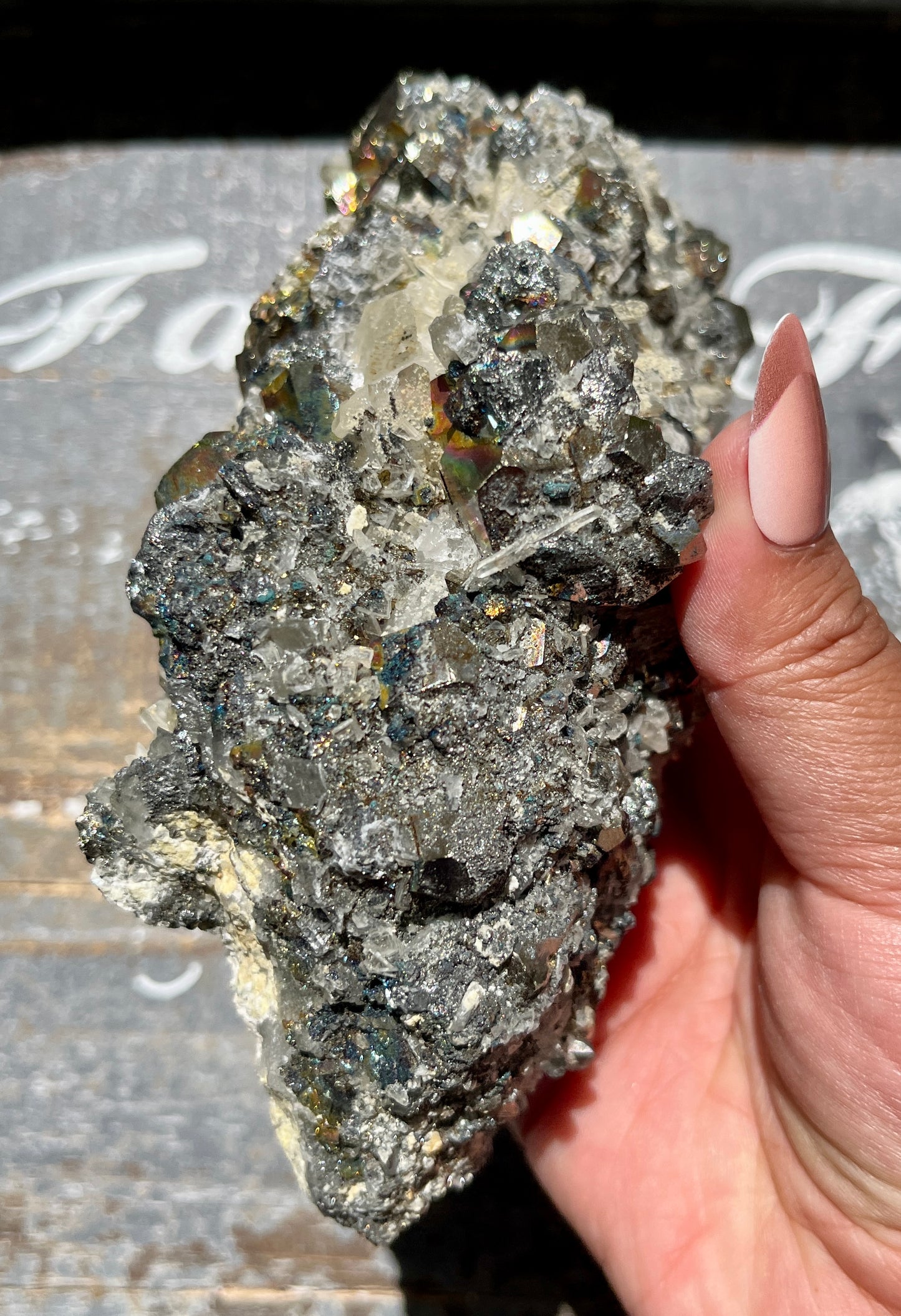 Gorgeous Natural Rainbow Pyrite *RARE Collectors Piece