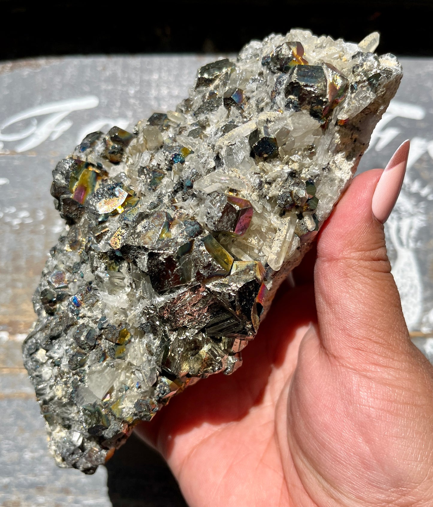 Gorgeous Natural Rainbow Pyrite *RARE Collectors Piece