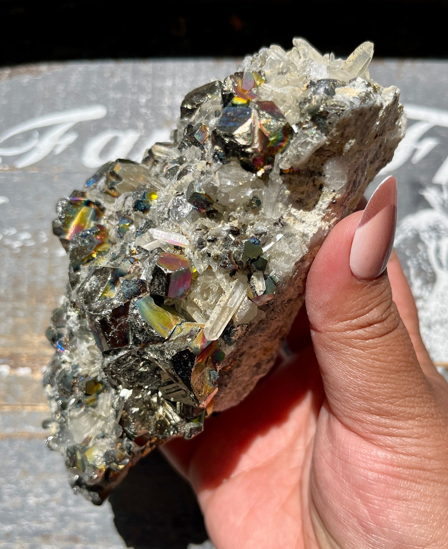 Gorgeous Natural Rainbow Pyrite *RARE Collectors Piece