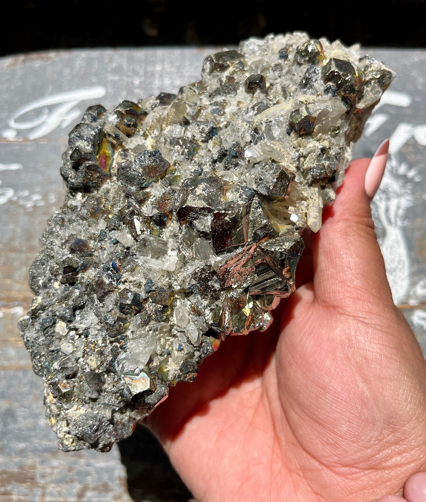 Gorgeous Natural Rainbow Pyrite *RARE Collectors Piece