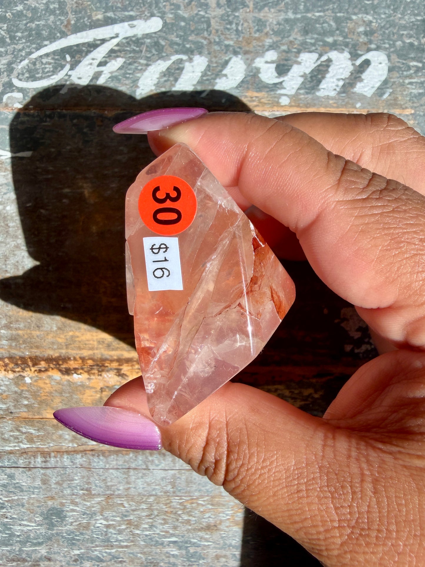 Gorgeous Fire Quartz Freeform Half Polish | Opt 30