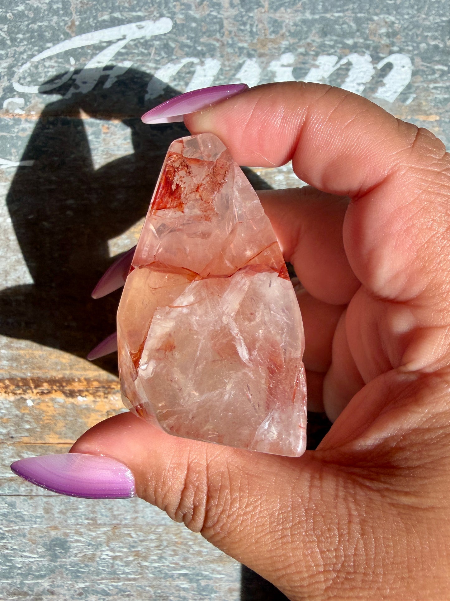 Gorgeous Fire Quartz Freeform Half Polish | Opt 30