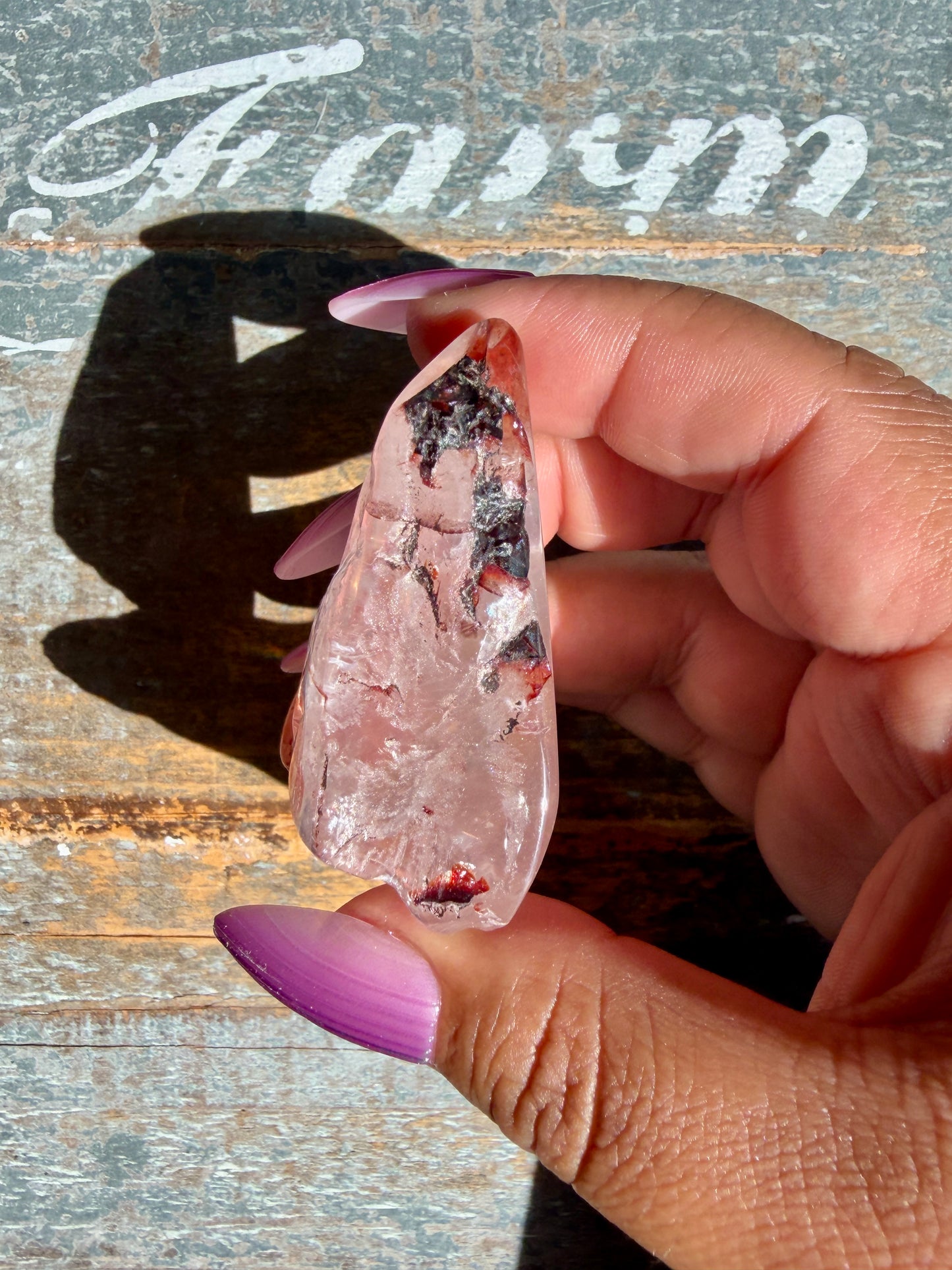 Gorgeous Fire Quartz Freeform Half Polish | Opt 34