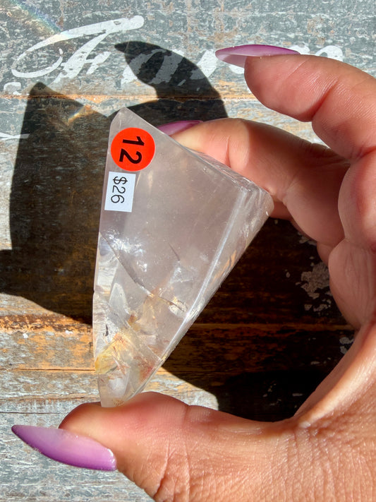 Gorgeous Fire Quartz Freeform Half Polish | Opt 12