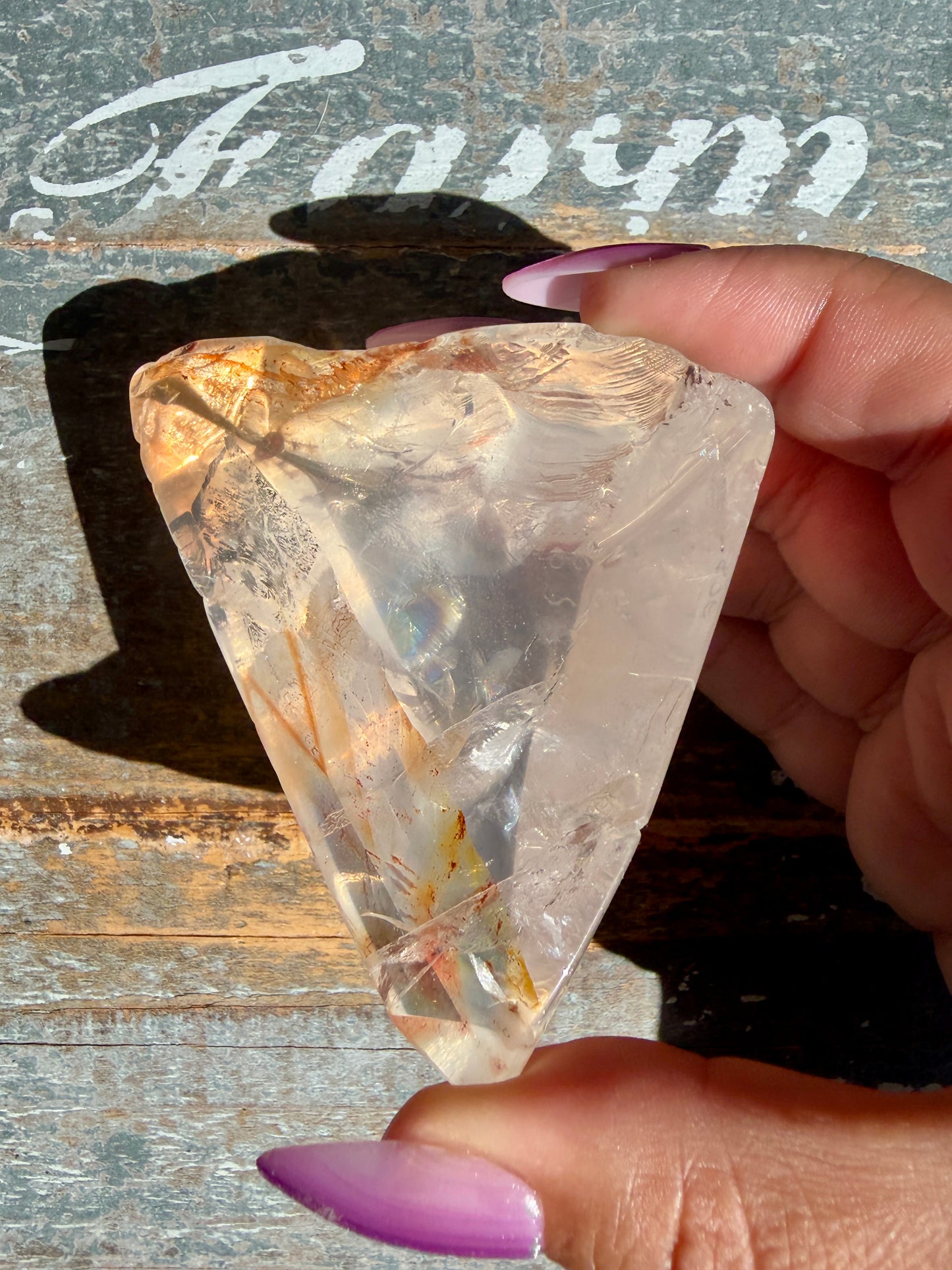 Gorgeous Fire Quartz Freeform Half Polish | Opt 12