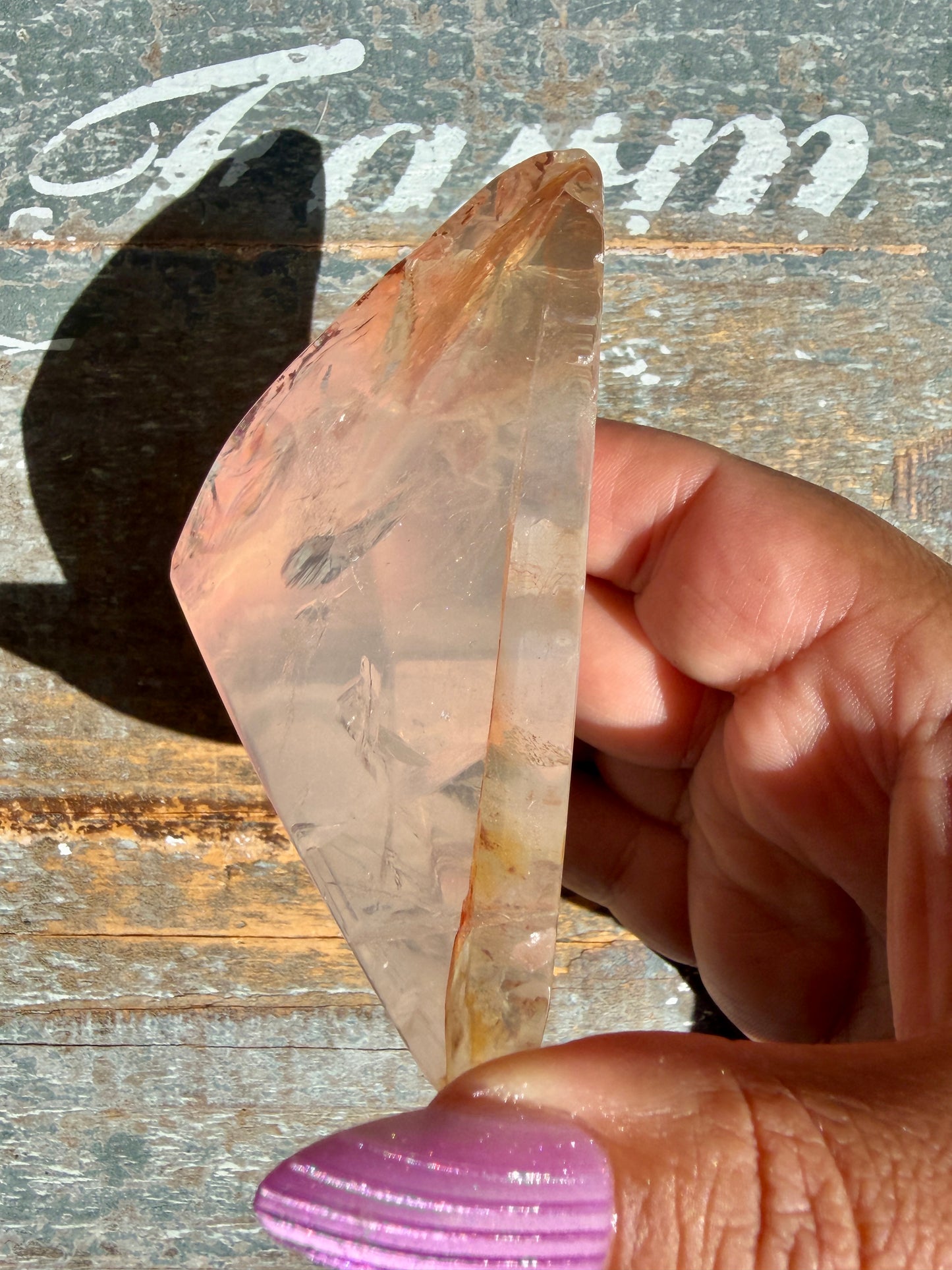 Gorgeous Fire Quartz Freeform Half Polish | Opt 12