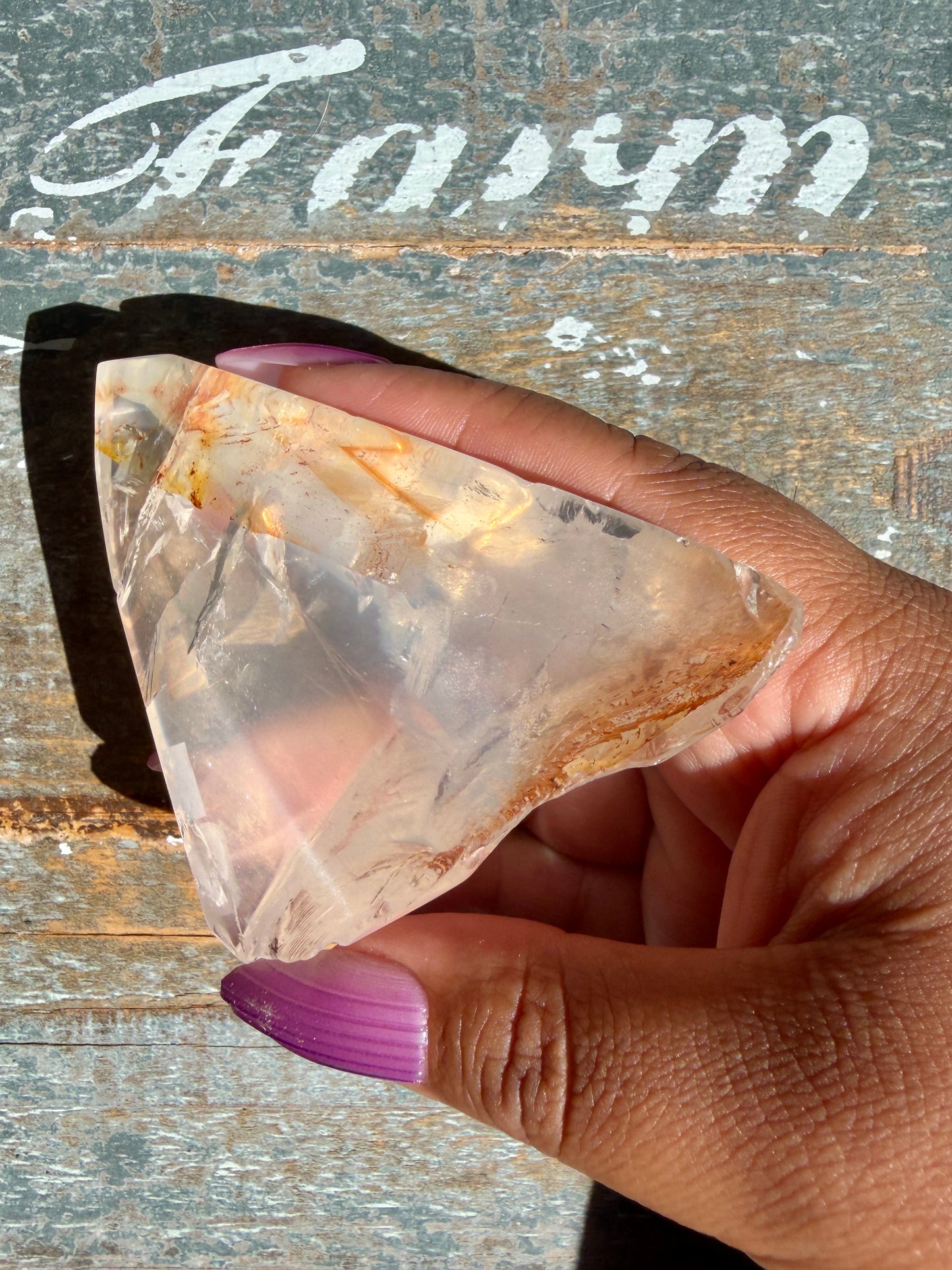 Gorgeous Fire Quartz Freeform Half Polish | Opt 12