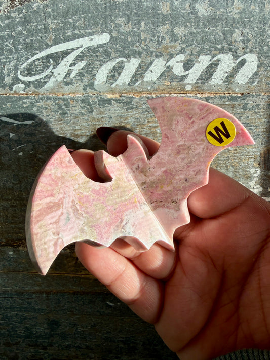 Spooky Pink Rhodonite Bat | Peru | Opt W