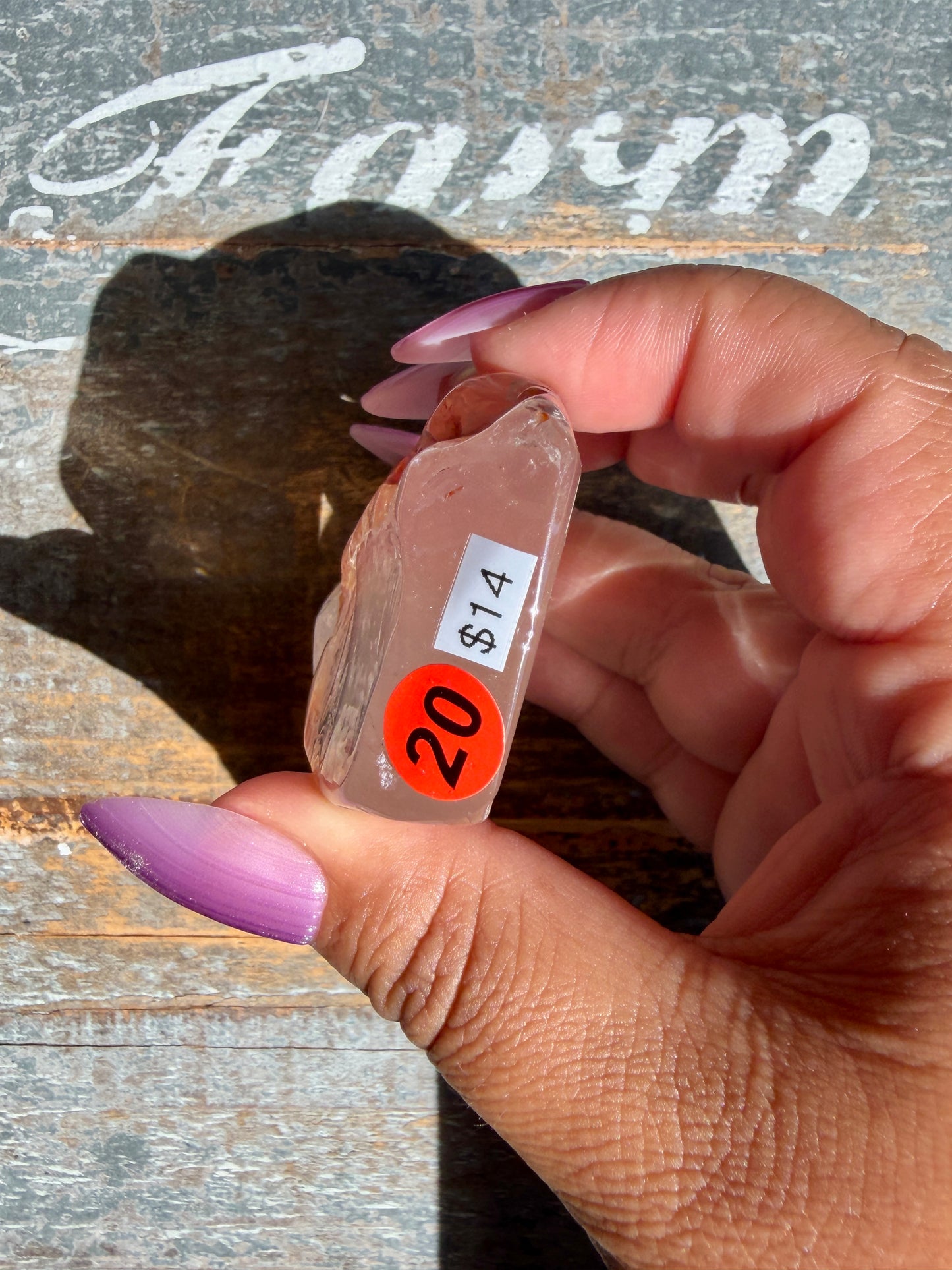 Gorgeous Fire Quartz Freeform Half Polish | Opt 20