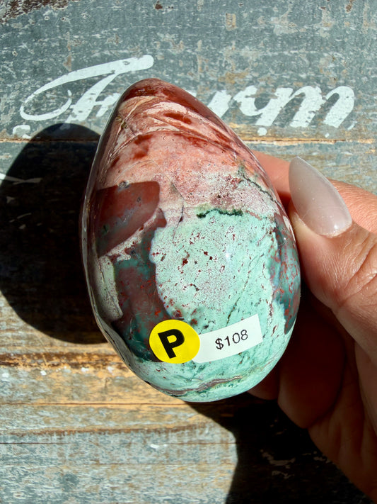 Gorgeous Unicorn Jasper Egg | India | Opt P