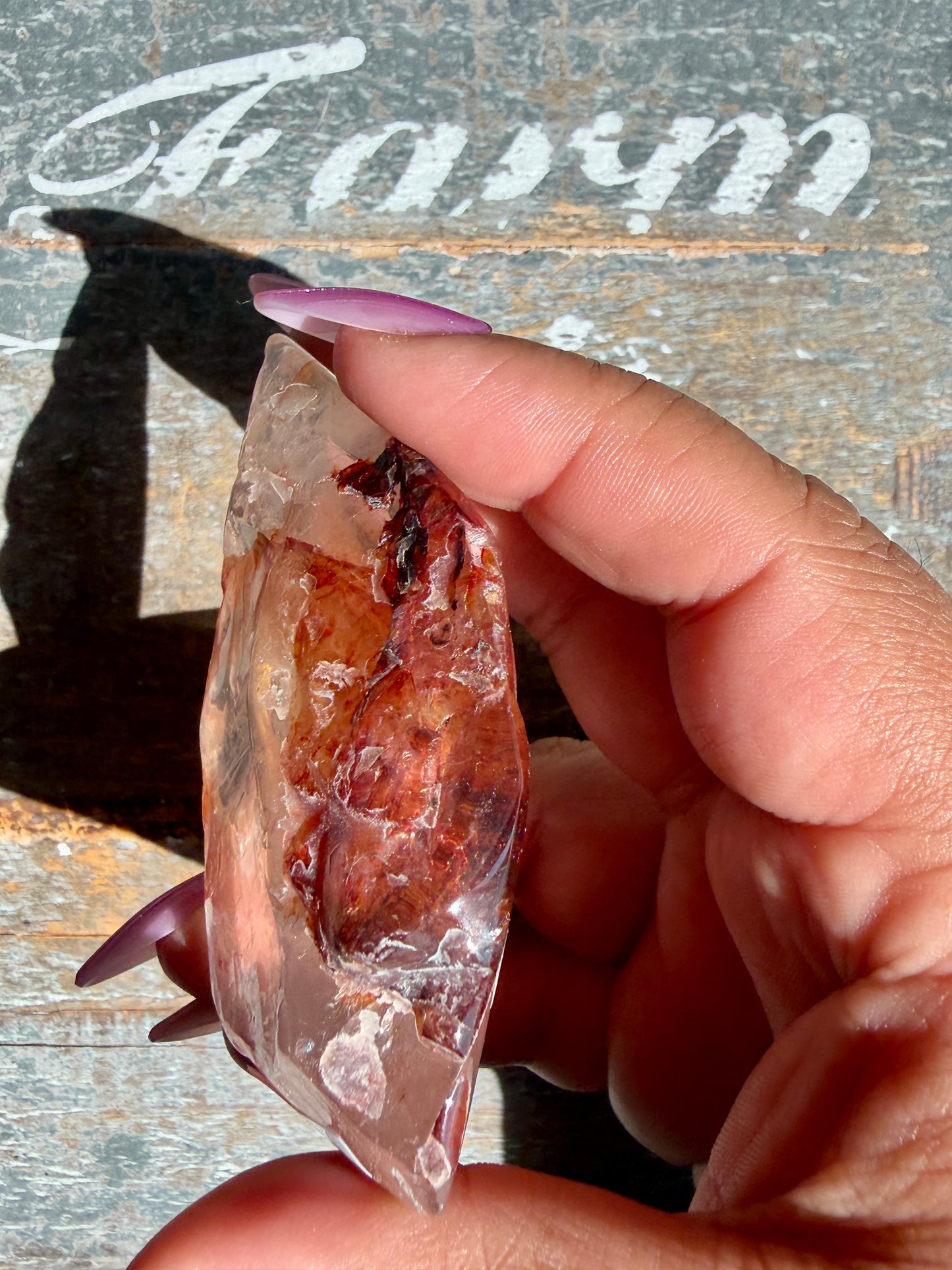 Gorgeous Fire Quartz Freeform Half Polish | Opt 20
