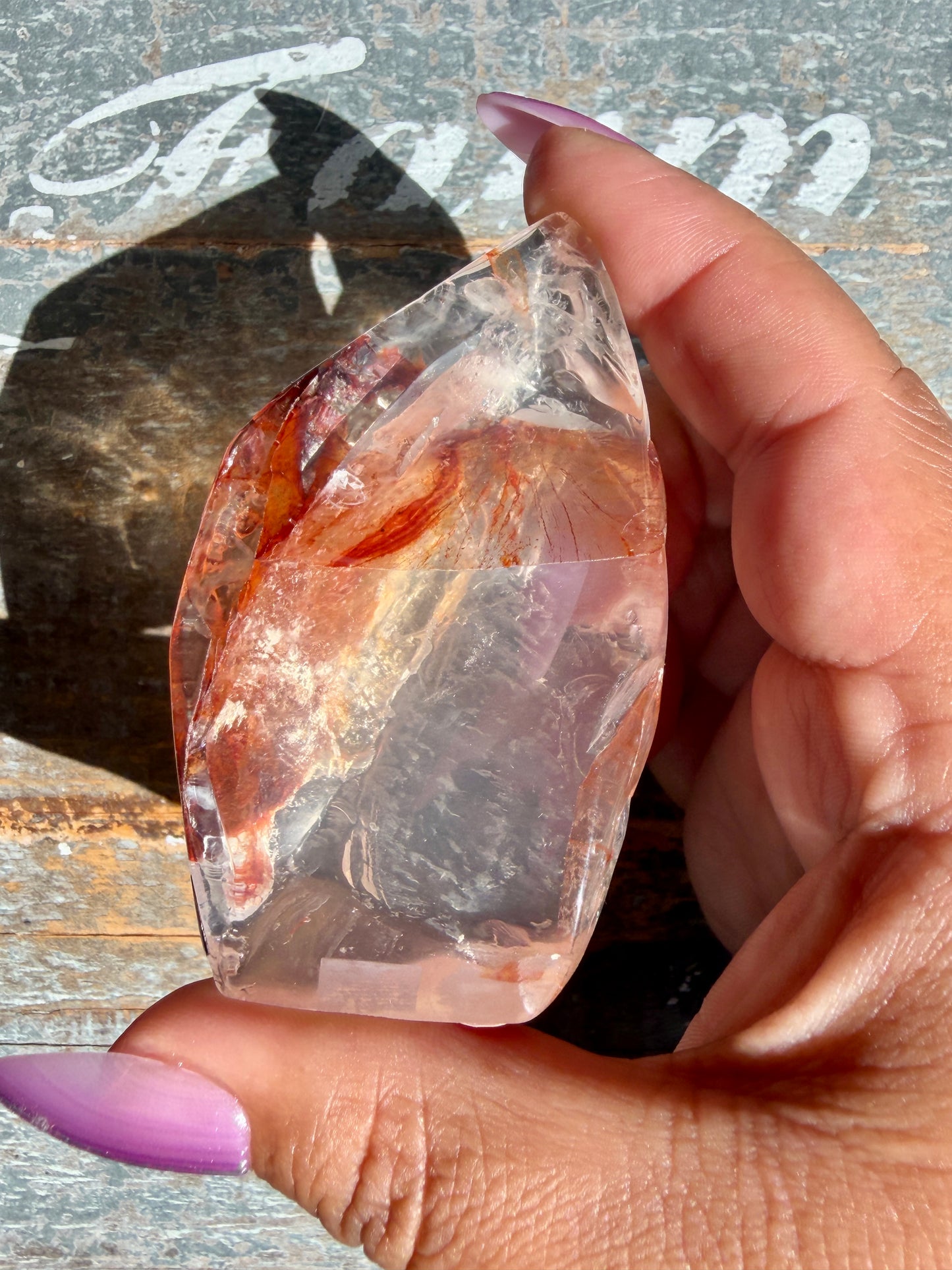 Gorgeous Fire Quartz Freeform Half Polish | Opt 20