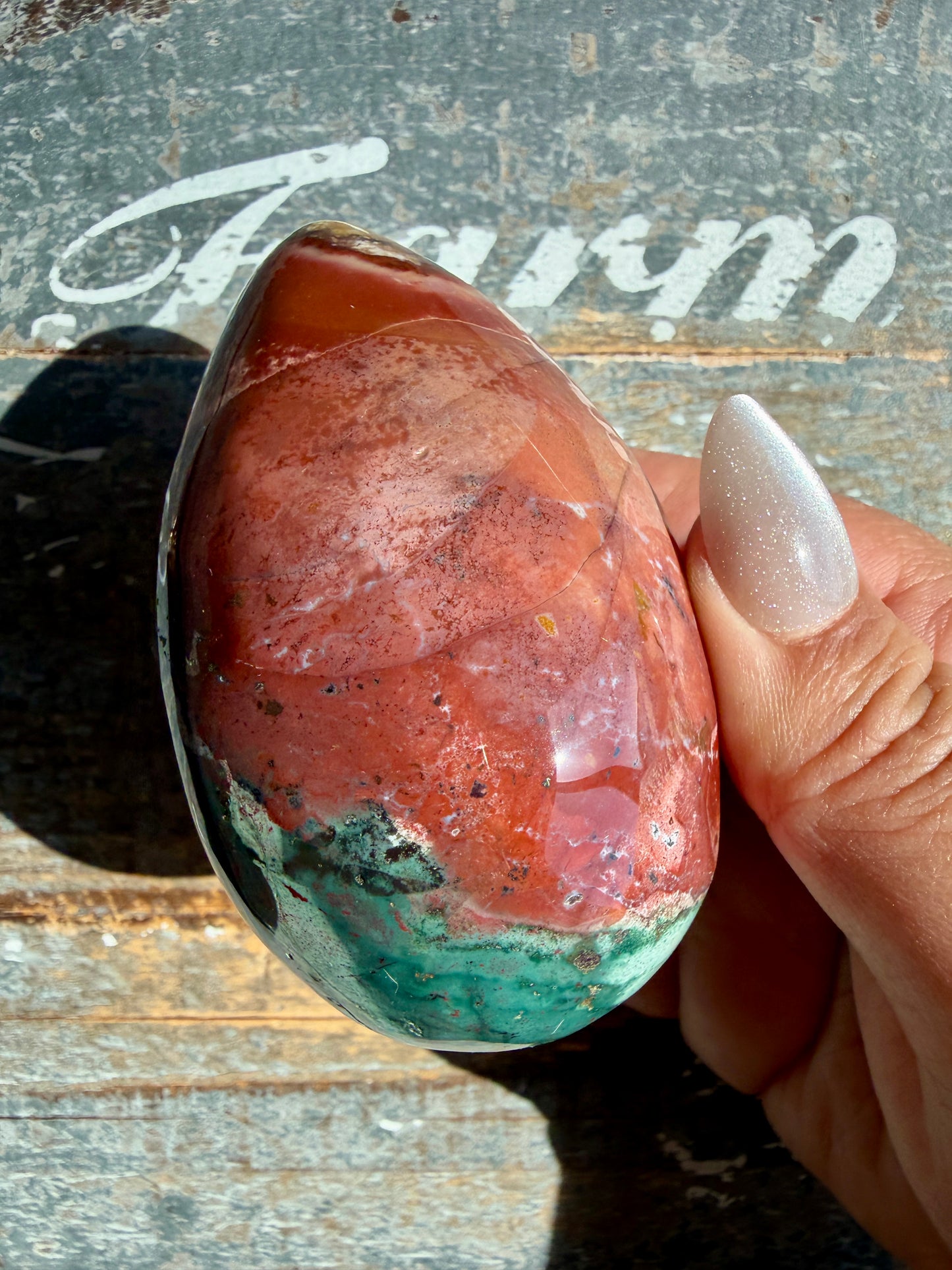 Gorgeous Unicorn Jasper Egg | India | Opt P