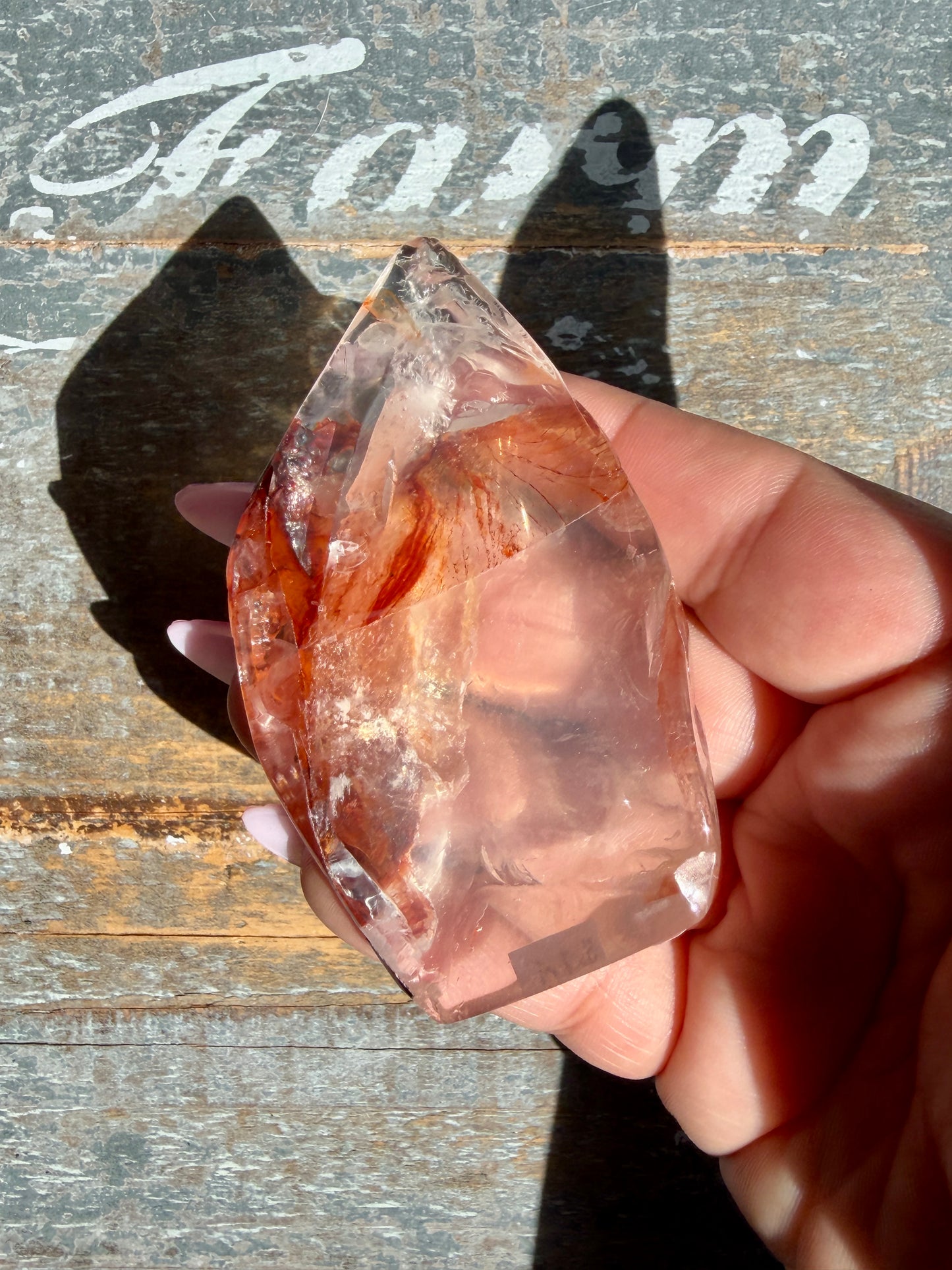 Gorgeous Fire Quartz Freeform Half Polish | Opt 20