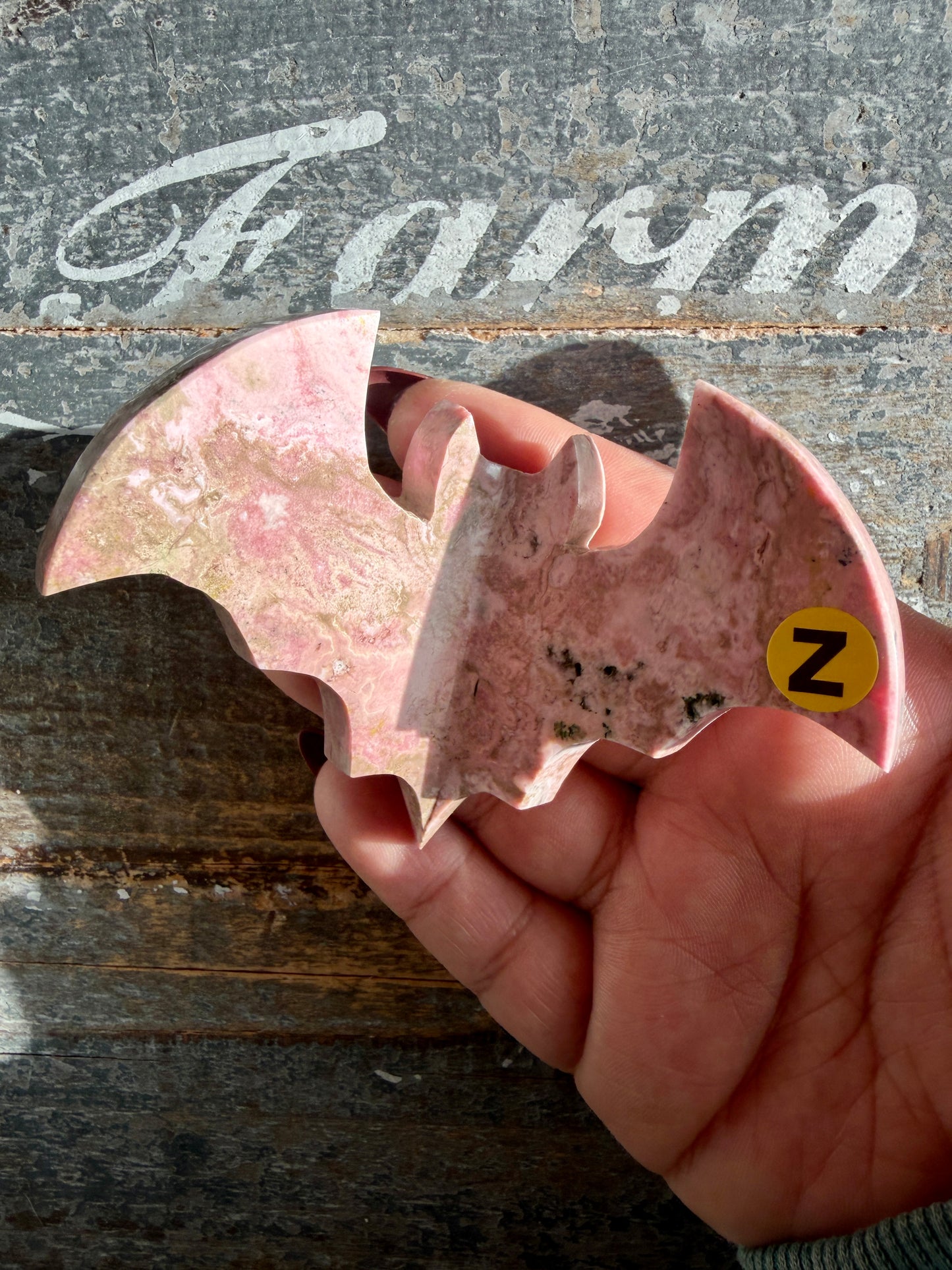 Spooky Pink Rhodonite Bat | Peru | Opt Z
