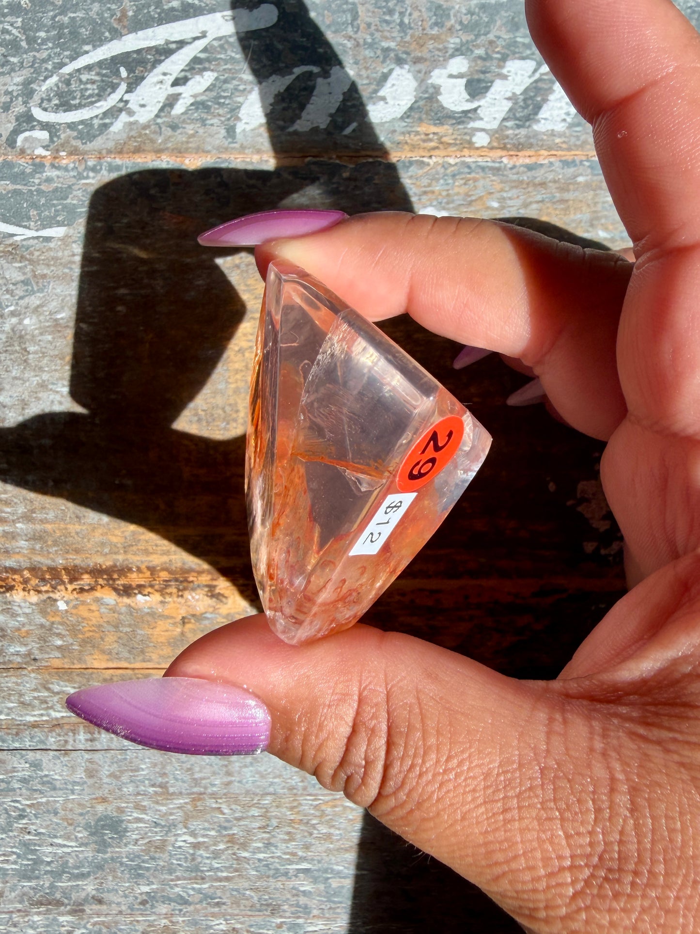 Gorgeous Fire Quartz Freeform Half Polish | Opt 29