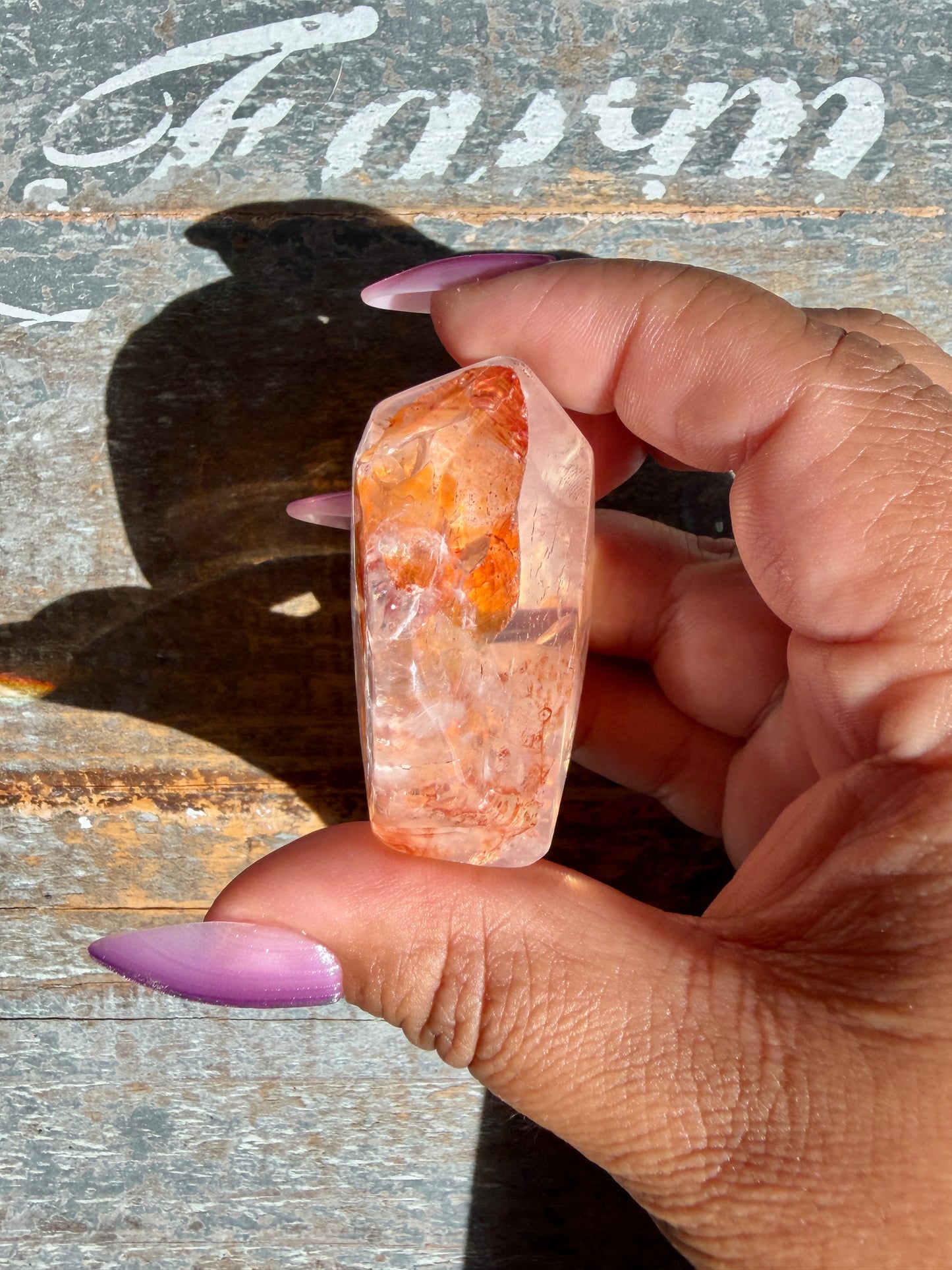 Gorgeous Fire Quartz Freeform Half Polish | Opt 29