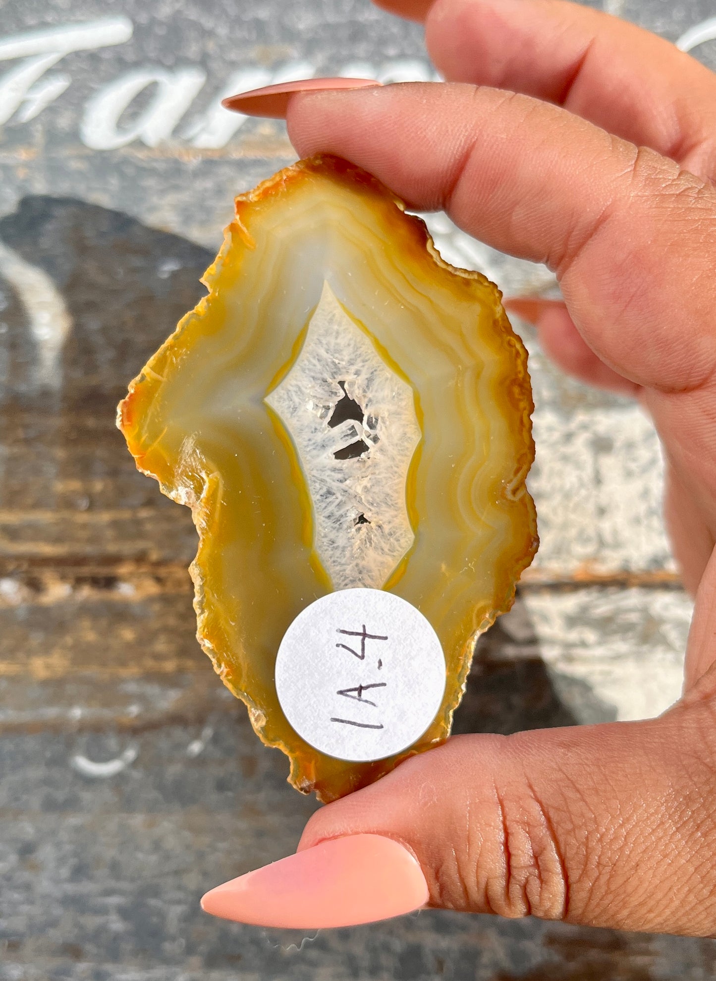 Gorgeous Iris Agate Slab with Holo Rainbow Flash from Indonesia