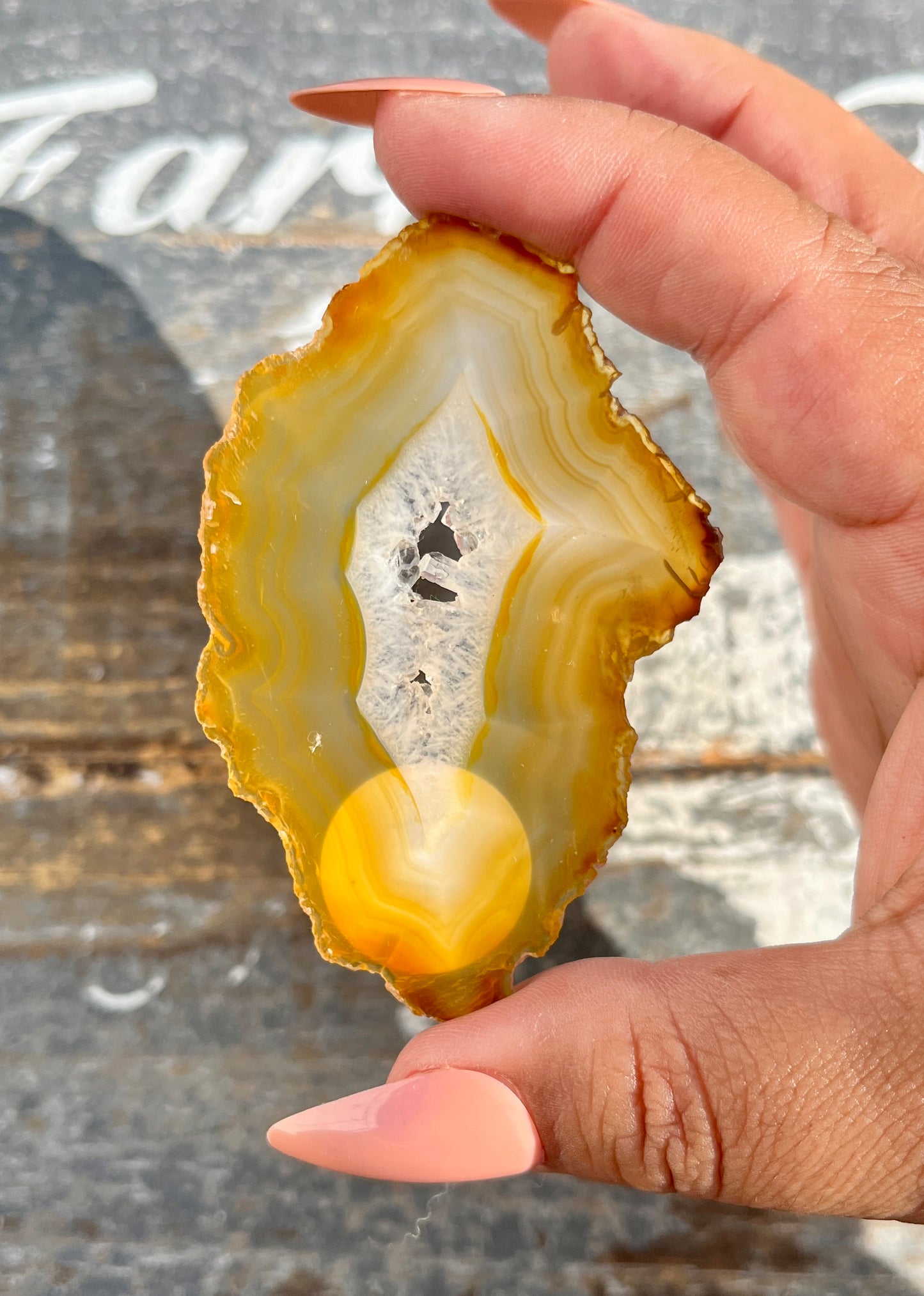 Gorgeous Iris Agate Slab with Holo Rainbow Flash from Indonesia