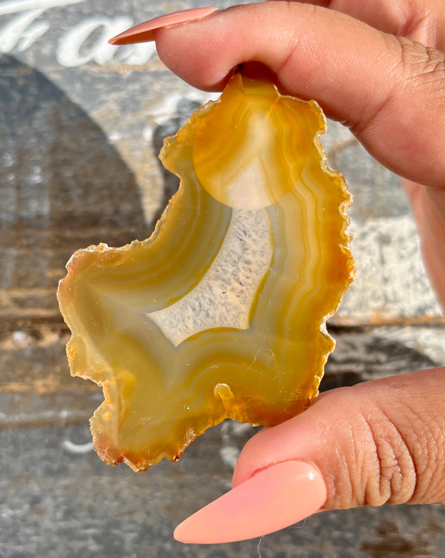 Gorgeous Iris Agate Slab with Holo Rainbow Flash from Indonesia