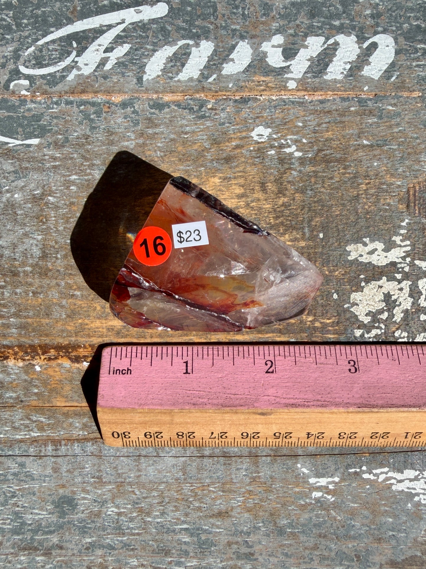 Gorgeous Fire Quartz Freeform Half Polish | Opt 16