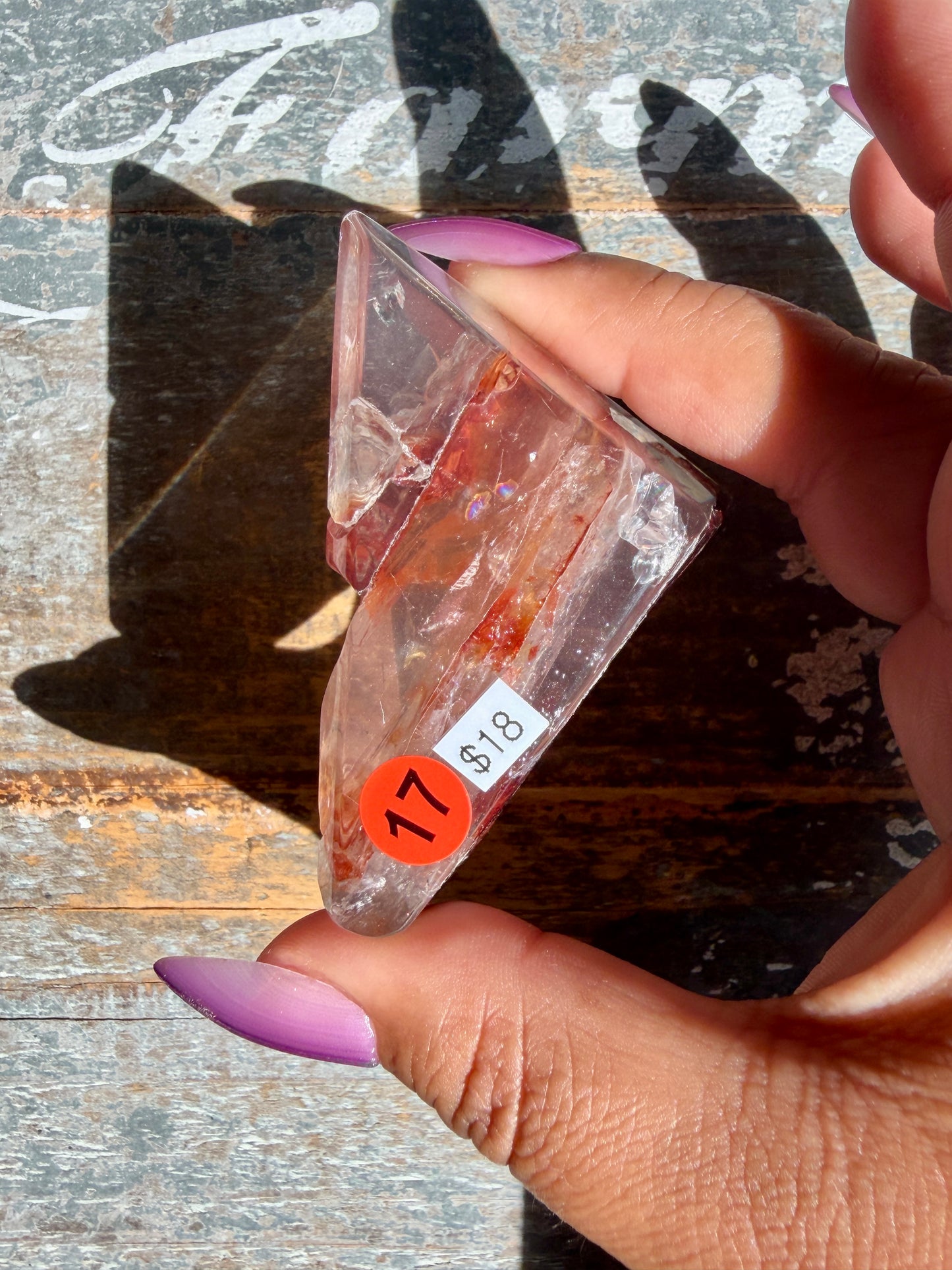 Gorgeous Fire Quartz Freeform Half Polish | Opt 17