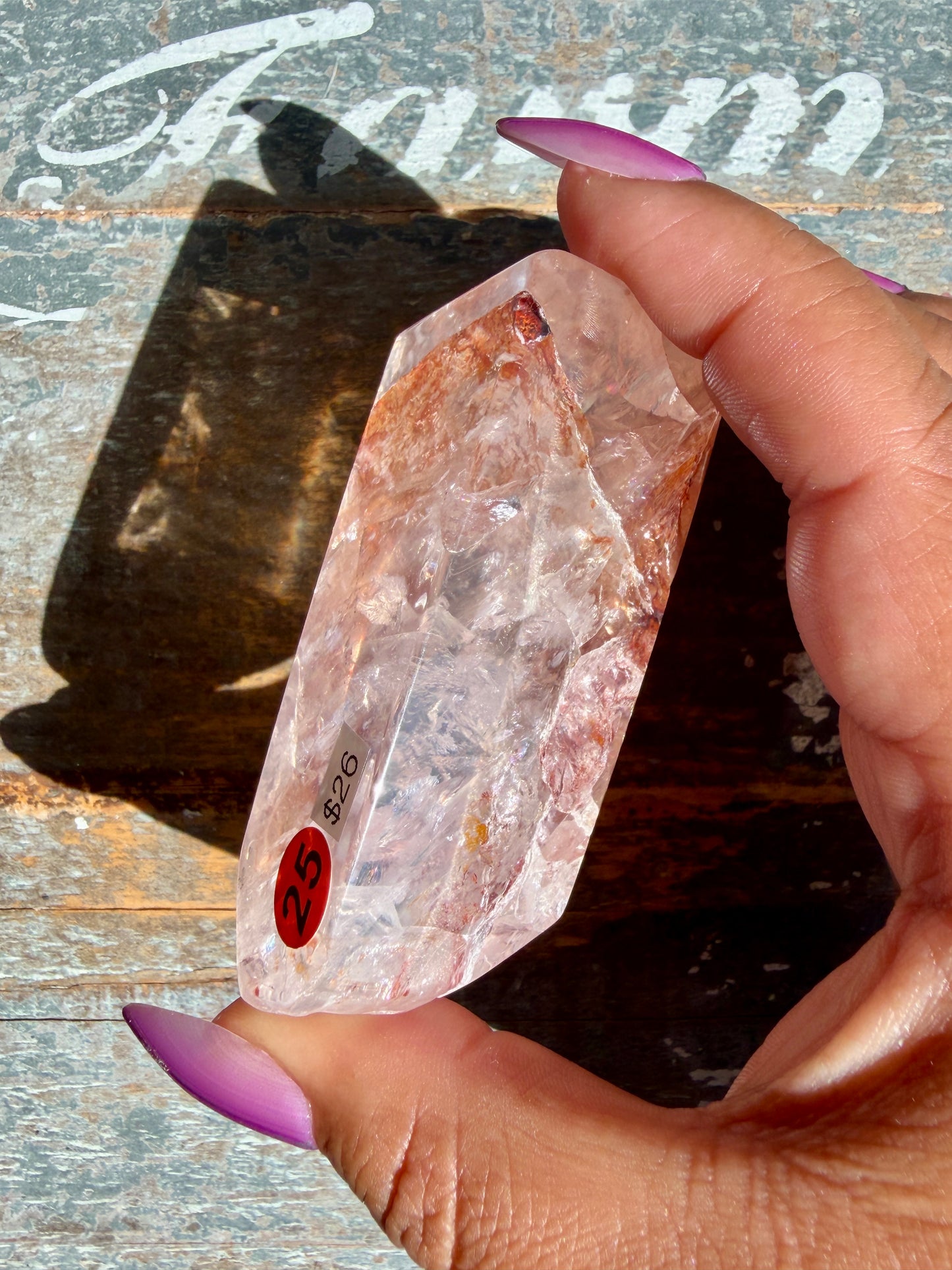 Gorgeous Fire Quartz Freeform Half Polish | Opt 25