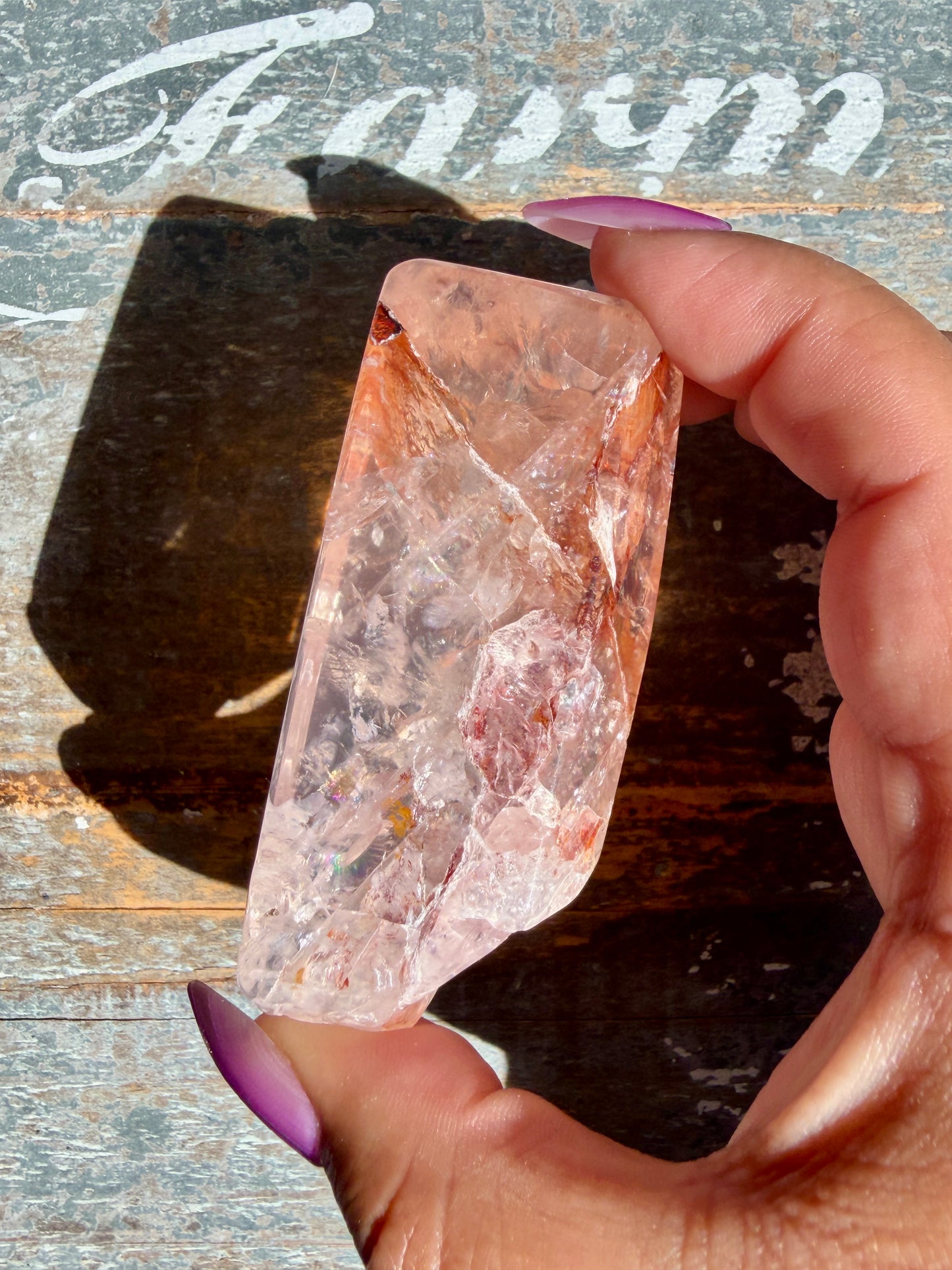 Gorgeous Fire Quartz Freeform Half Polish | Opt 25