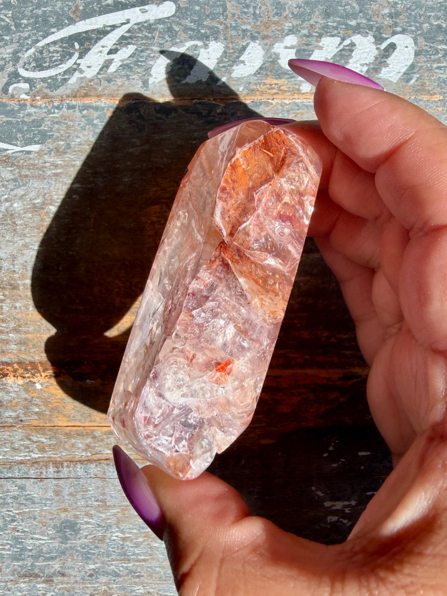 Gorgeous Fire Quartz Freeform Half Polish | Opt 25