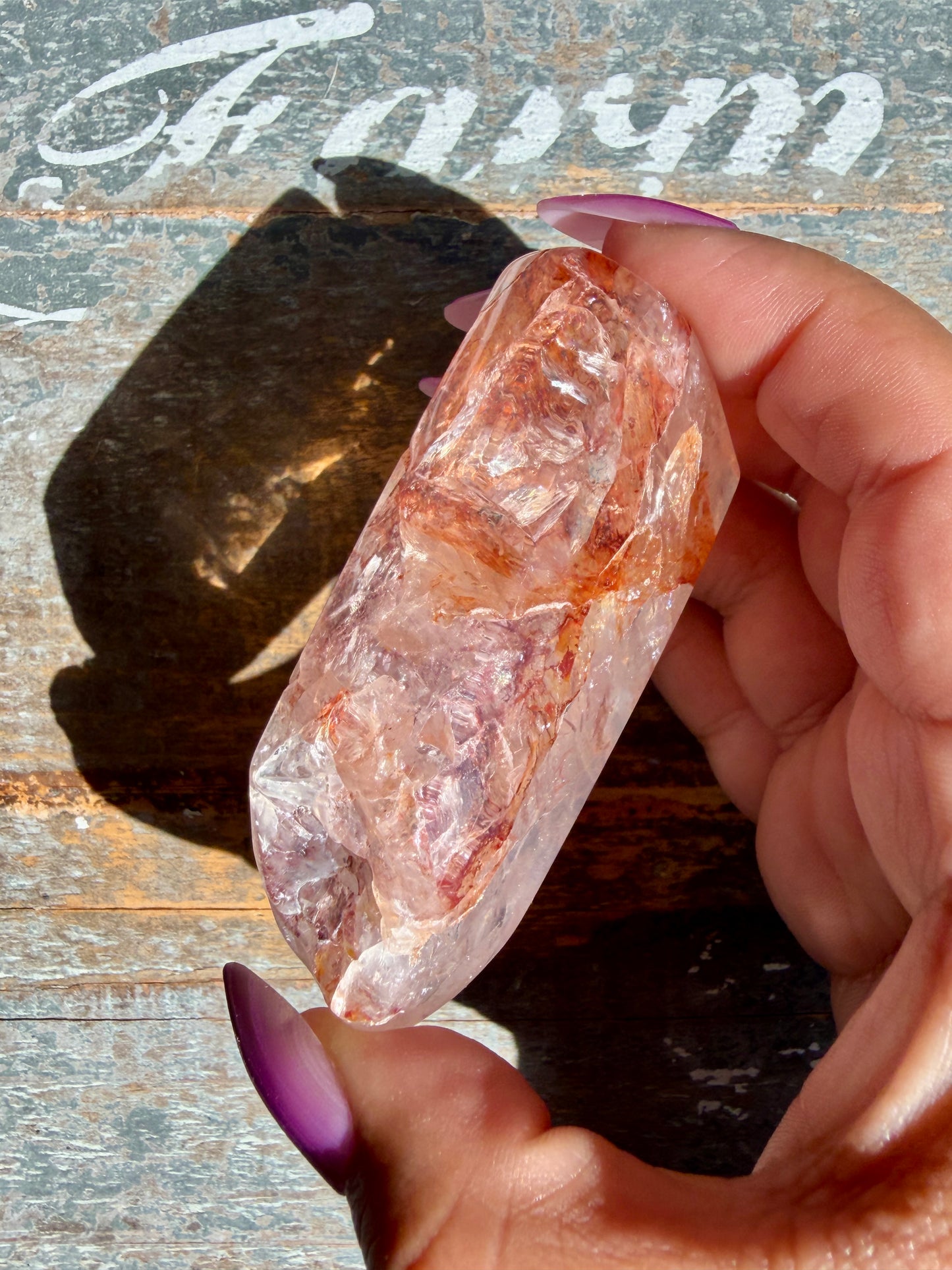 Gorgeous Fire Quartz Freeform Half Polish | Opt 25