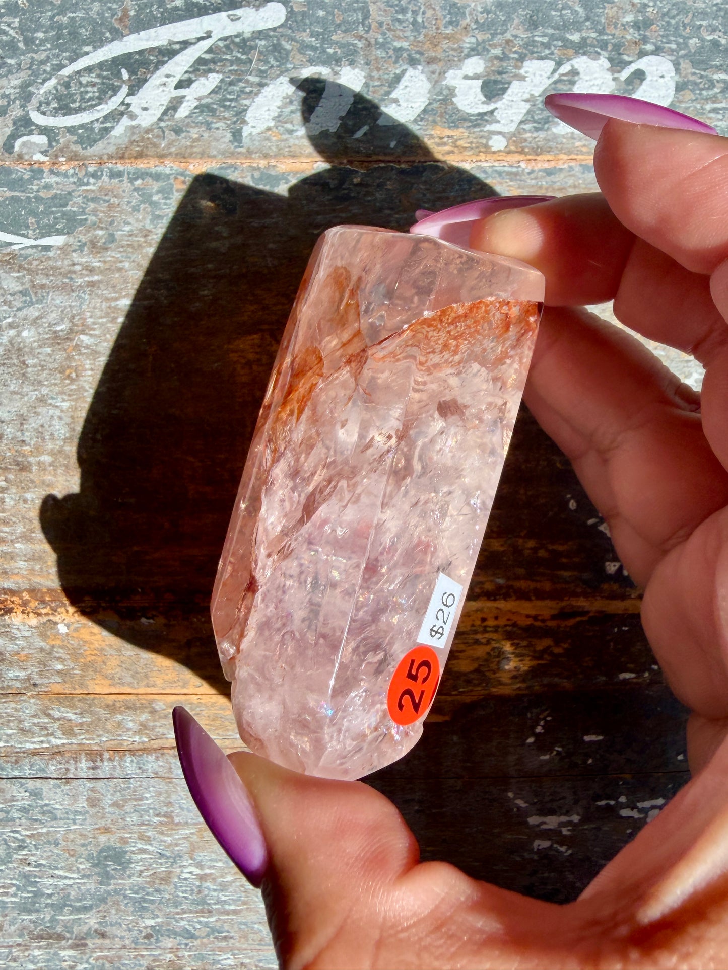 Gorgeous Fire Quartz Freeform Half Polish | Opt 25